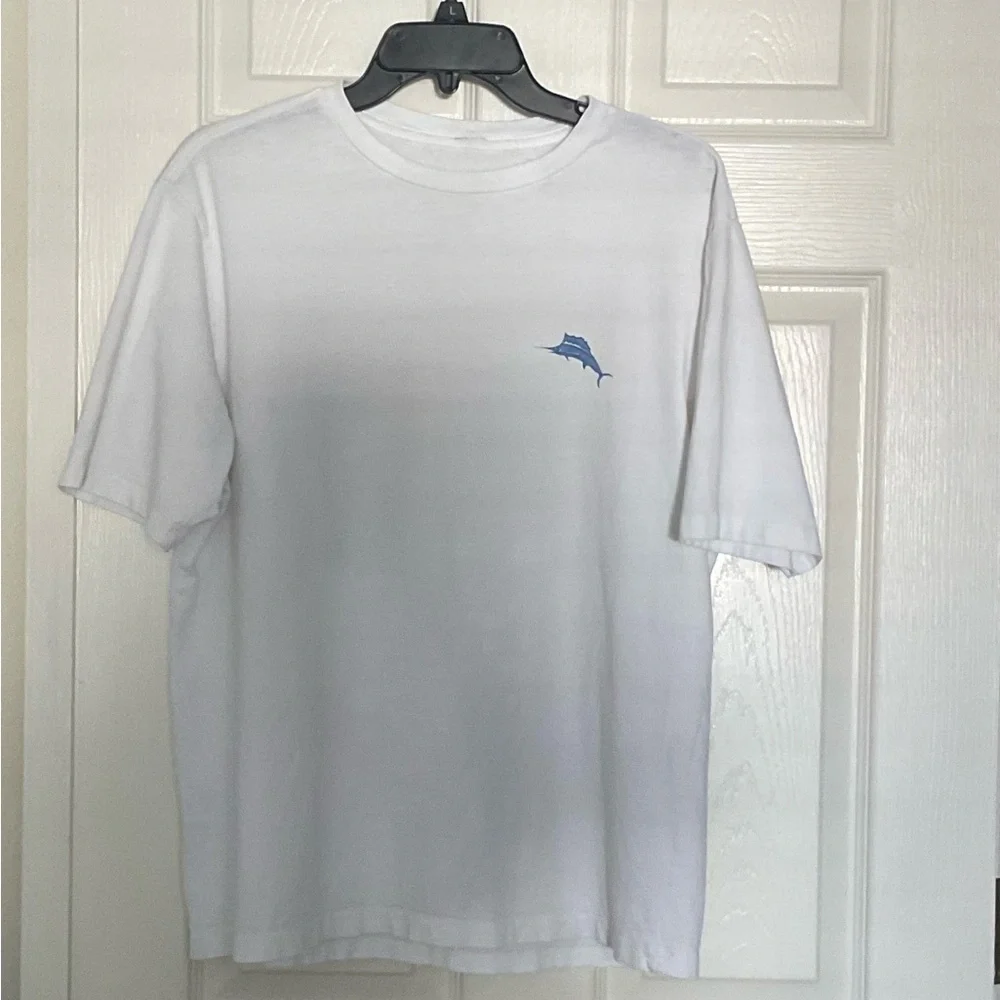 Tommy Bahama Tee Shirt Men’s Graphic Shake Well Hawaii Surf White S
